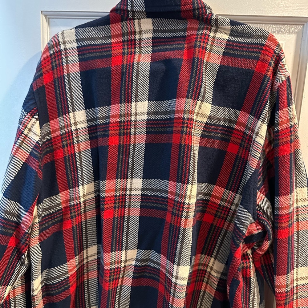 Filson Navy Red White Plaid Lightweight Shirt Jacket - Picture 2 of 3